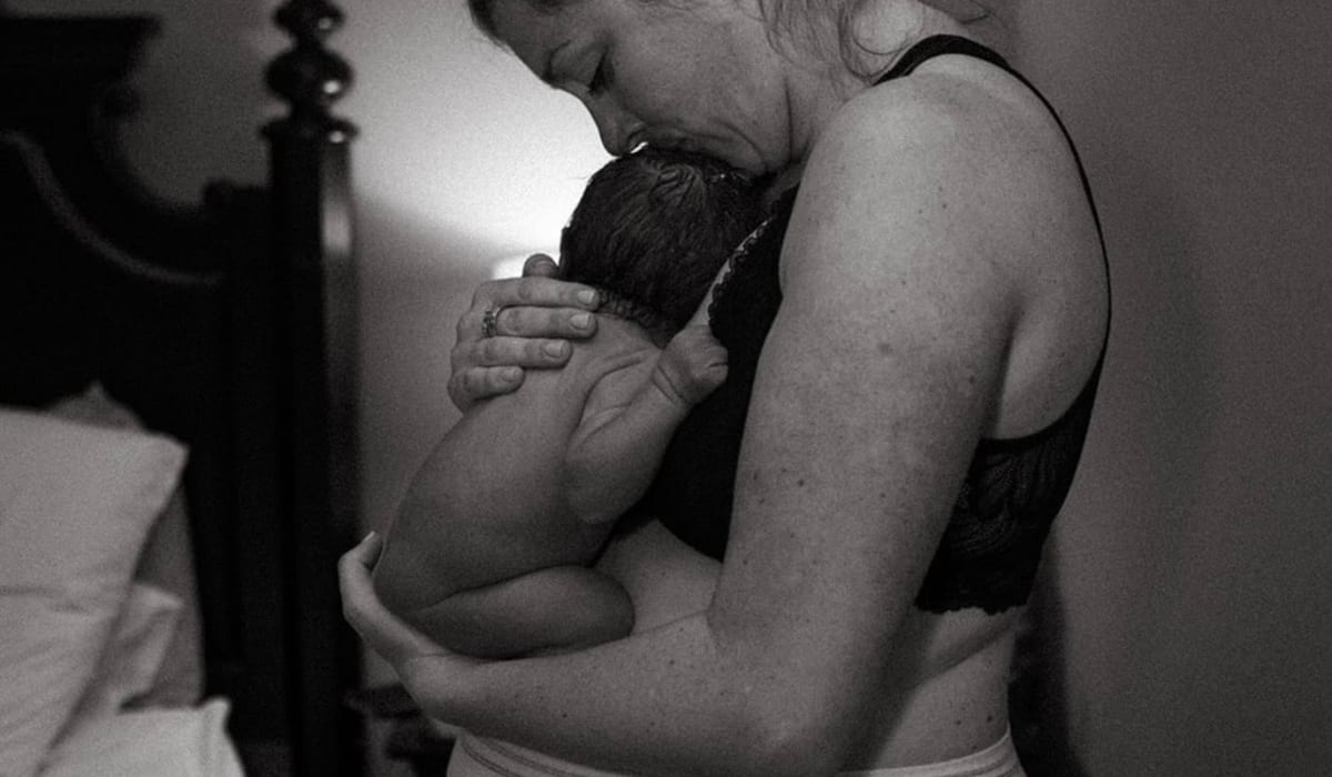 A pregnant woman in a peaceful home environment